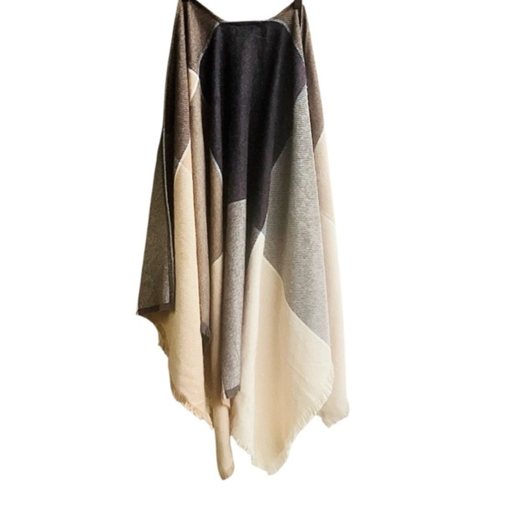 NWT Chic Beige and Brown Cozy Wrap